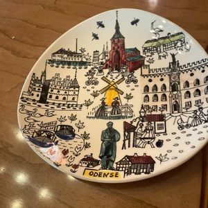 Vintage Souvenir Inger Waage Norwegian Stavangerflint Wall Decoration Plate -